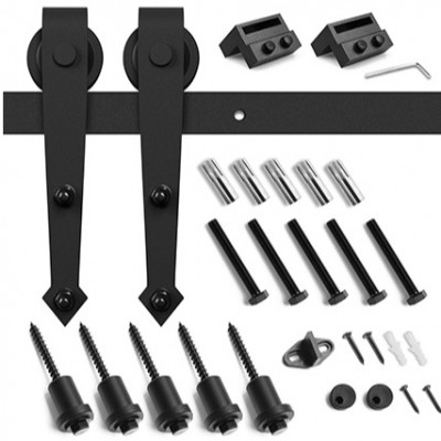 steel modern barn door hardware kit