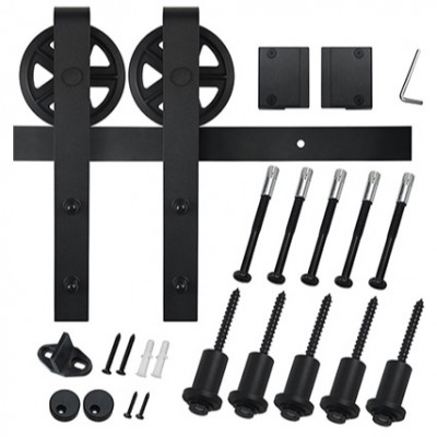 hot sale steel 6.6ft sliding barn door hardware kit